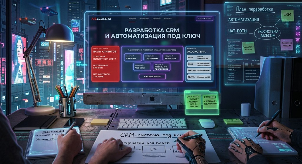 Проектирование CRM и автоматизации AIZECOM под процессы бизнеса
