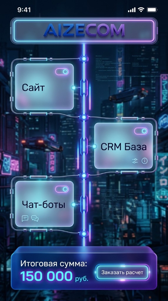 Сайт, CRM-база и чат-боты как модули единой системы AIZECOM